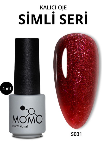 Kalıcı Oje S031, Parıltılı Vişne, 4 ml