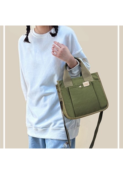 Yeni Kanvas Çanta Bento Küçük Çanta Tote Çanta El Taşıma Büyük Kapasiteli Tote Çanta (Yurt Dışından) modelleri