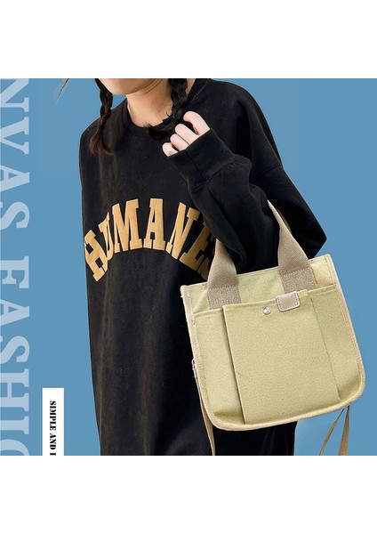 Yeni Kanvas Çanta Bento Küçük Çanta Tote Çanta El Taşıma Büyük Kapasiteli Tote Çanta (Yurt Dışından) fırsatları