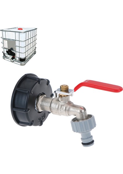 Ibc Tank Adaptörü S60X6 - Pirinç Musluk 1/2 (Yurt Dışından)
