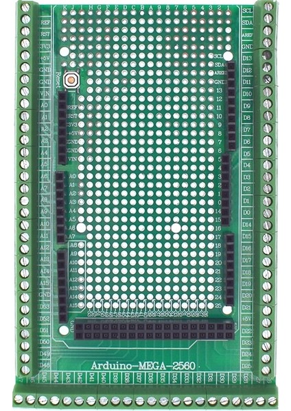 MEGA2560 ile Uyumlu Çift Taraflı Prototip Vidalı Terminal Bloğu Kalkan Kurulu Kiti Arduino Mega 2560/MEGA2560 R3 (Yurt Dışından)