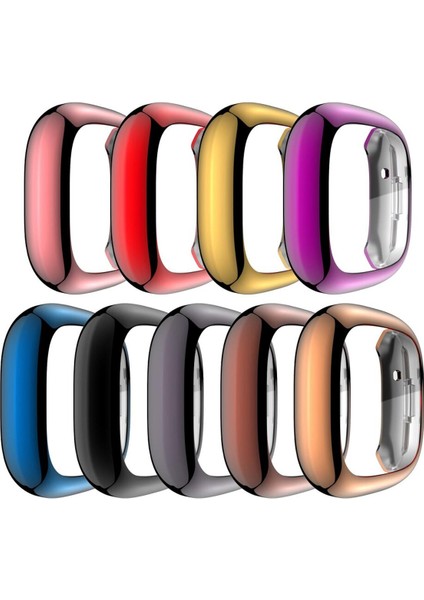 Yumuşak Tpu Kılıf Fitbit Versa 3 Için 2 1 Sense Su Geçirmez Izle Kabuk Kapak Ekran Koruyucu Fitbit Versa 3 Için Tam Kapak Kılıf (Yurt Dışından)