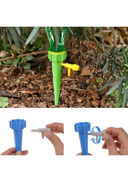 12 Adet Bitki Sulayıcı Kendi Kendine Sulama Cihazı Ayarlanabilir Su Akışı Damla Sulama Güneş Işığı Süper Mağaza (Yurt Dışından)