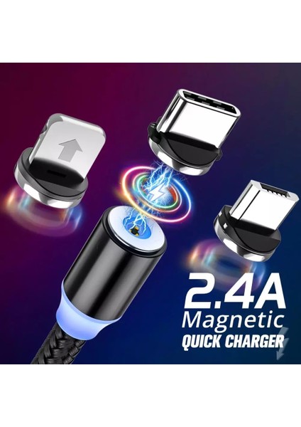 Adet Yuvarlak Manyetik Kablo Fişi Tip C Mikro USB C Fişler Hızlı Şarj Kablosu Adaptörü Telefon Mikro USB Tip-C Mıknatıs Şarj Cihazı Fişi (Yurt Dışından) fiyatları