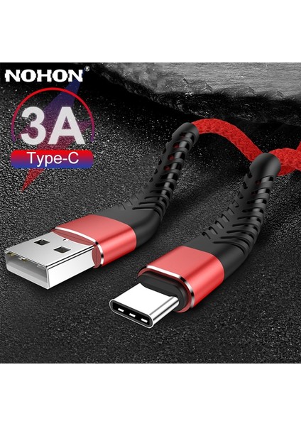 20CM 1m 2m 3m Hızlı Şarj Tipi C USB C Kablosu Samsung Huawei Xiaomi Için Tip-C Usbc Şarj Cihazı Kökenli Cep Telefonu Tel Uzun Kısa (Yurt Dışından)