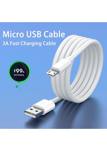 USB Mikro Kablo 3A Hızlı Şarj Veri Kablosu Samsung Xiaomi Tablet Android Cep Telefonu Aksesuarları Şarj Cihazı Şarj USB Kablosu (Yurt Dışından)