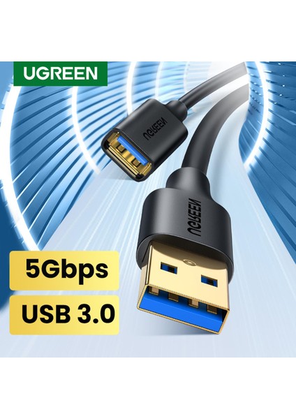 Ugreen USB Uzatma Kablosu USB 3.0 Uzatma Kablosu Tip A Erkek - Dişi Playstation Xbox Oculus Vr Için Veri Transferi Kurşun USB Flash Sürücü Kart Okuyucu Sabit (Yurt Dışından)