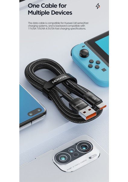 Toocki 100W 6A USB C Tipi Kablo Huawei Onur Için Hızlı Şarj Şarj Cihazı USB C Veri Kablosu Kablosu Xiaomi Poco Oneplus Samsung (Yurt Dışından) modelleri