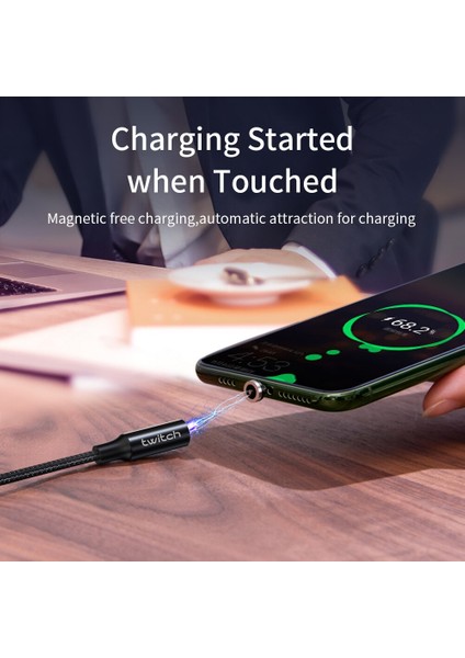 Twitch 1m 2m Manyetik Mikro USB Kablosu iPhone Samsung Android Cep Telefonu Için Hızlı Şarj USB Tipi C Kablo Mıknatıslı Şarj Kablosu (Yurt Dışından) indirimleri