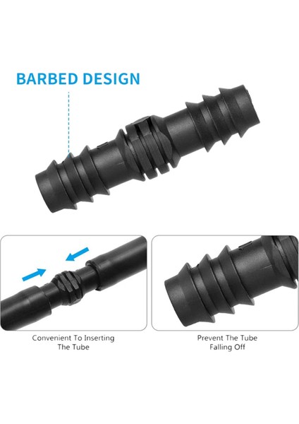 Bradoo-1/2 Inç Boru Dikenli Konnektörler Için Sulama Bağlantı Parçaları Kiti (Rain Bird 16MM .520 Id) Damlama Veya Yağmurlama Sistemleri (Yurt Dışından)