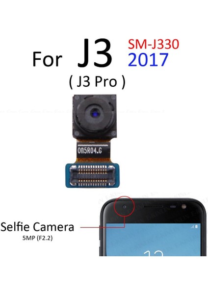 Ön Arka Arka Ana Selfie Bakan Kamera Kablosu Kablosu Samsung Galaxy J7 J5 J3 Pro 2017 2016 J730 J530 J330 Büyük Küçük Şerit (Yurt Dışından) modelleri