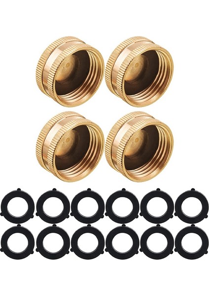 Bahçe Hortumu Dişi Uç Kapağı, Ekstra 12 Pullu Pirinç Sot Kapağı, 3/4 Inç, 4'lü Paket (Yurt Dışından) fırsatları