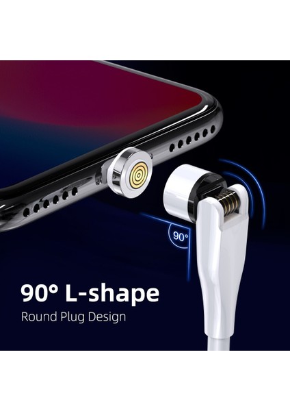 3A Hızlı Şarj Manyetik Kablo 540 Döndür Mıknatıs Şarj Cihazı iPhone Samsung Huawei Cep Telefonu Mikro USB C Tipi Veri Kablosu Kablosu (Yurt Dışından)