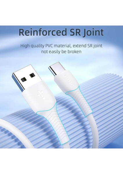 Essager USB C Tipi Kablo Samsung S20 S10 Xiaomi Mi 10 Pro Type-C Usb-C 3A Hızlı Şarj Şarj Cihazı Typec Usbc Veri Kablosu Kablosu (Yurt Dışından)