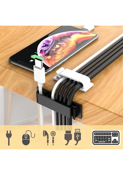 Kablo Düzenleyici Kablo Yönetimi Tel Tutucu Esnek USB Kablo Sarıcı Düzenli Silikon Klipler Fare Klavye Kulaklık Koruyucu (Yurt Dışından) modelleri