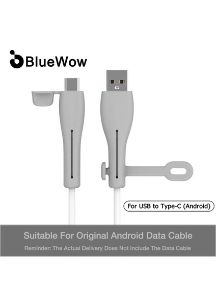 [tip-C Için]bluewow Telefon Şarj Kablosu Koruyucu Kapak Silikon Kırılma Önleyici Kulaklık Kablosu Koruyucu, Şarj Kablosu Sarıcı CP15 (Yurt Dışından)