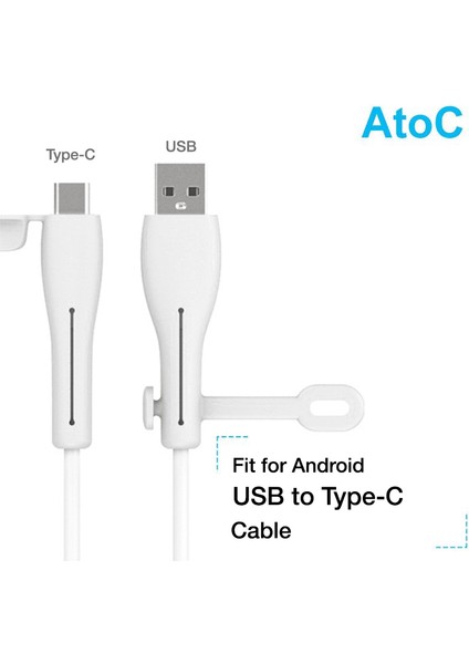 [tip-C Için]bluewow Telefon Şarj Kablosu Koruyucu Kapak Silikon Kırılma Önleyici Kulaklık Kablosu Koruyucu, Şarj Kablosu Sarıcı CP15 (Yurt Dışından) fiyatları