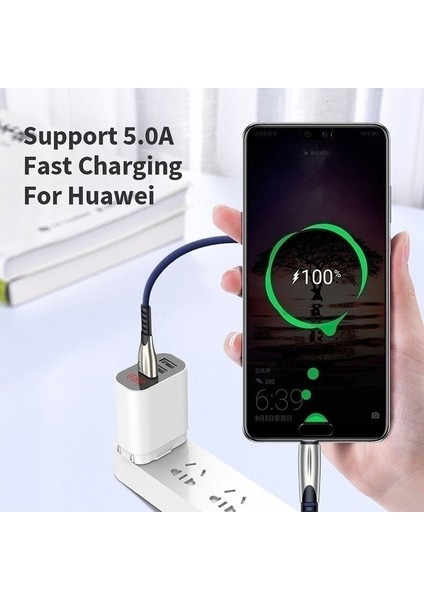 5.0A Tip-C Hızlı Şarj Veri Senkronizasyonu Mikro USB Kablosu iPhone 8 7 Artı x Xs Huawei Onur 8A 7c 7A Pro 20 Pro 10I 8 9 10 Lite Kablosu (Yurt Dışından)