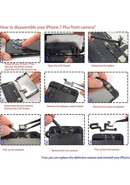 Sensörlü Ön Kamera Yakınlık Işığı Flex Kablo + Tam Set Vidalar + iPhone 6 6p 6s 7 7plus 8 Plus Için Kulak Hoparlörü (Yurt Dışından)