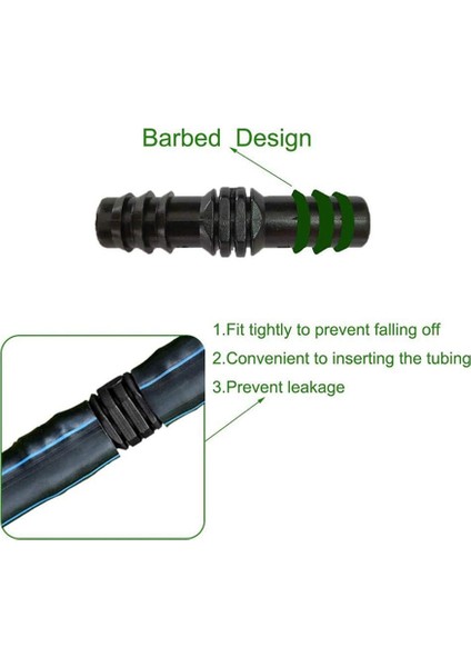 Damlama Borusu Için Sulama Bağlantı Parçaları Kiti -6 Tee, 6 Kaplin, 6 Uç, 6 Dirsek - 16MM Uyumlu Damla Yağmurlama Sistemleri (Yurt Dışından)