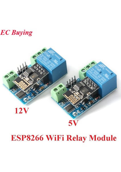 ESP8266 Esp-01 5V 12V 1 Yollu Kanal Wifi Röle Modülü Şeyler Iot Akıllı Ev Uzaktan Kumanda Anahtarı Kablosuz Modül Telefon App (Yurt Dışından)