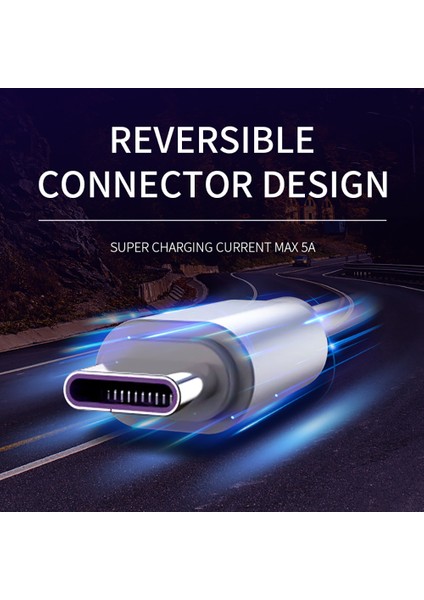 Lenuo 5A Süper Hızlı Şarj Hattı USB Tip C Veri Kablosu (Beyaz 1m / 1,5m / 2m) (Yurt Dışından)