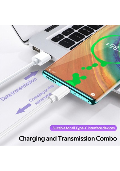 Gu Tip-C Veri Kablosu USB 3.1 5A Hızlı Şarj Senkron Pil Şarj Cihazı Veri Iletimi Bağlantı Teli (Yurt Dışından)