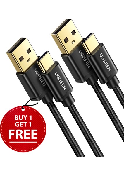 (Bir Alana Bir Bedava) Ugreen USB C Kablosu USB C Hızlı Şarj Kablosu 3A USB C Şarj Kablosu Örgü Galaxy A51 S20 Moto Için USB A'dan USB C'ye Kablo (Yurt Dışından) fiyatları