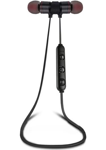 Yeni Bluetooth Kulaklık Spor Boyun Bandı Manyetik Kablosuz Kulaklık Stereo Kulakiçi Müzik Tüm Telefonlar Için Mic ile Metal Kulaklıklar (Yurt Dışından) indirimleri