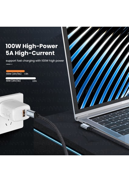 USB C Kablosu Pd 100 W 10 Gbps USB Tip C 3.1 Gen2 Kablo Telefon Için Macbook Pro/air Huawei Xiaomi 5A 4 K @ 60Hz Hızlı Şarj Kabloları (Yurt Dışından)