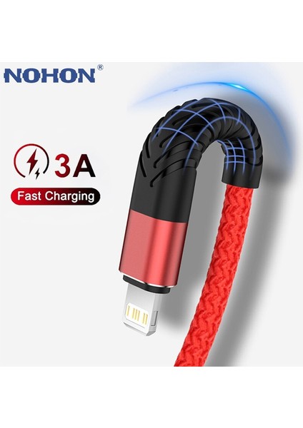 3A Hızlı Şarj USB Kablosu iPhone 14 13 12 11 Pro x Max 6 7 8 Apple iPad Kökenli Kurşun Cep Telefonu Kablosu Veri Şarj Kablosu 3 M (Yurt Dışından)