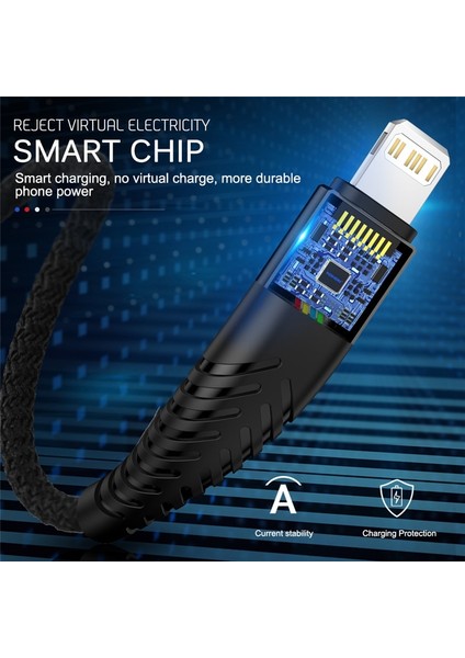 3A Hızlı Şarj USB Kablosu iPhone 14 13 12 11 Pro x Max 6 7 8 Apple iPad Kökenli Kurşun Cep Telefonu Kablosu Veri Şarj Kablosu 3 M (Yurt Dışından) fiyatları