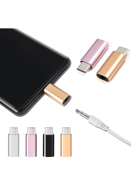 Metal Tip-C 3.5mm Aux Jack Kulaklık Usb-C Kulaklık Ses Adaptörü Dönüştürücü Huawei Için (Yurt Dışından) modelleri