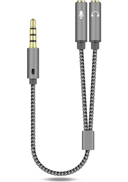 Bluewow HY191 3.5mm Ses Kulaklık Ayırıcı Kulaklık Mikrofon Y Adaptör Kablosu Erkek Ayrı Stereo Aux Dişi Jak ve Mikrofon Dişi Jak Ps4 Için Uyumlu Xbox Dizüstü (Yurt Dışından)