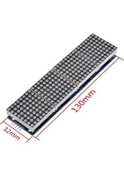 MAX7219 Nokta Matris Modülü Mikrodenetleyici 4'ü 5p Hatlı Tek Ekranda (Yurt Dışından)