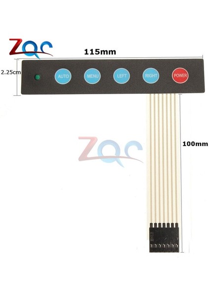 Arduino Için 1x5 Matris Dizisi 5 Anahtar Membran Anahtarı Tuş Takımı Klavye Modülü (Yurt Dışından)