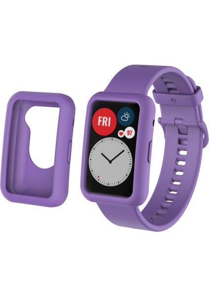 Silikon Koruyucu Kılıf Kapak + Saat Kayışı Huawei Izle Fit Akıllı Saat Bilek Kayışı Bilezik Band Huawei Fit Correa (Yurt Dışından) fiyatları