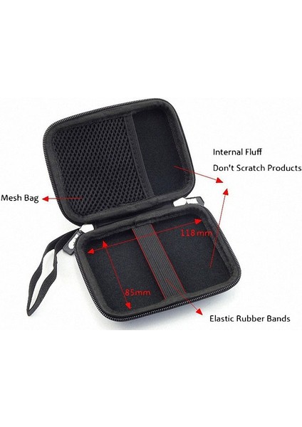 Bluewow 2.5 Inç Harici Sabit Disk Fermuarlı Kılıf Dayanıklı Naylon Sert Taşıma Çantası Kılıfı Çanta Taşıma Çantası Sabit Disk Kulaklık Çantası (Yurt Dışından) indirimleri