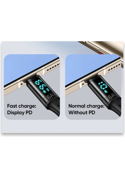 Mcdodo Pd 66W USB A USB Tip C Şarj Kablosu 6A Dijital Ekran Hızlı Şarj Kablosu Scp Fcp Vooc Huawei Oppo Vivo Xiaomi Için (Yurt Dışından) modelleri