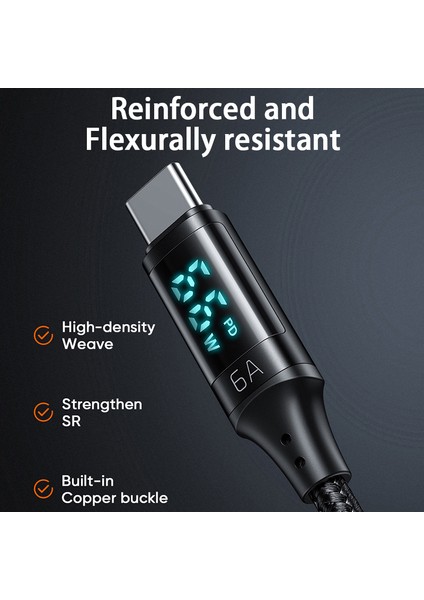 Mcdodo Pd 66W USB A USB Tip C Şarj Kablosu 6A Dijital Ekran Hızlı Şarj Kablosu Scp Fcp Vooc Huawei Oppo Vivo Xiaomi Için (Yurt Dışından) indirimleri