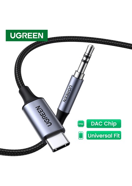 Ugreen USB C - 3,5 mm Erkek - Erkek Ses Kablosu, Dac Çipli Tip C Aux Kablosu, Araba, Hoparlör, Kulaklık, Telefonlar, Ipad, Macbook, Alüminyum Naylon Örgülü 1m (Yurt Dışından) fiyatları