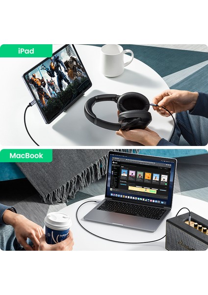 Ugreen USB C - 3,5 mm Erkek - Erkek Ses Kablosu, Dac Çipli Tip C Aux Kablosu, Araba, Hoparlör, Kulaklık, Telefonlar, Ipad, Macbook, Alüminyum Naylon Örgülü 1m (Yurt Dışından) fırsatları