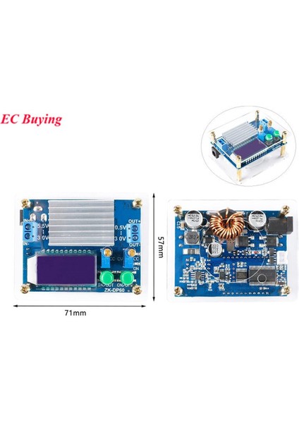 Dc Dc Otomatik Boost Buck Dönüştürücü cc Cv Besleme Modülü 6A 60W 0.5-30V Ayarlanabilir Adım Aşağı Yukarı Düzenlenmiş Solar Şarj (Yurt Dışından)