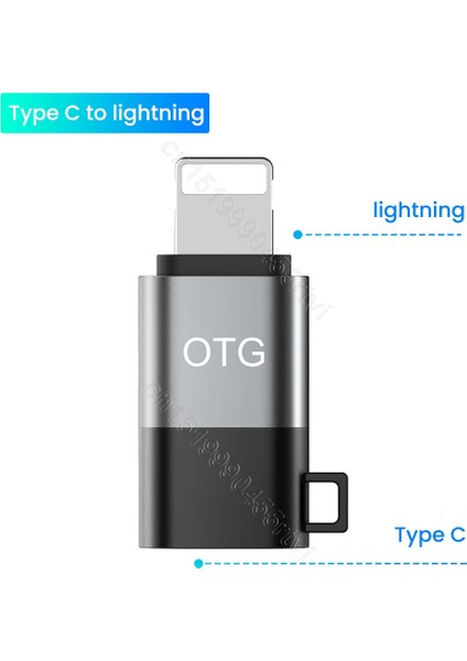 USB Tip C - 8-Pin Otg Adaptörü iPhone 13 12 11 Pro Max Xr 2A Hızlı Şarj Veri Kablosu Dönüştürücü Kulaklık U Disk (Yurt Dışından)