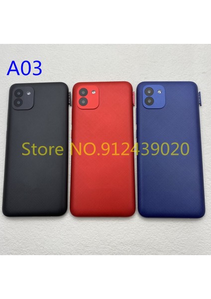 Samsung Galaxy A03 A02 A03S Telefon Kılıfı Orta Çerçeve Plaka Kılıf + Arka Kapak Pil Arka Kapı Kamera Lens Onarım Parçaları (Yurt Dışından)