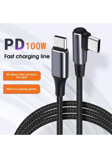 50/100/200 cm 100 W Tip C USB C Kablosu Usb-C Pd Hızlı Şarj Şarj Kablosu Kablosu Samsung Tip-C Usbc Kablosu (Yurt Dışından)