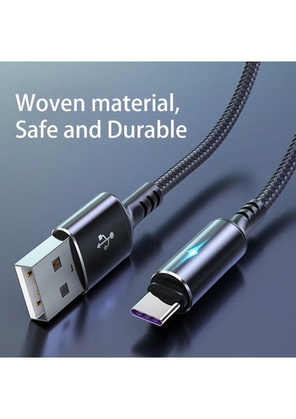 5A Tip C Kablo Hızlı Şarj Xiaomi Redmi Için Huawei Telefon Aksesuarları USB C Kablosu Şarj Cihazı LED Işık ile USB Kablosu (Yurt Dışından) modelleri