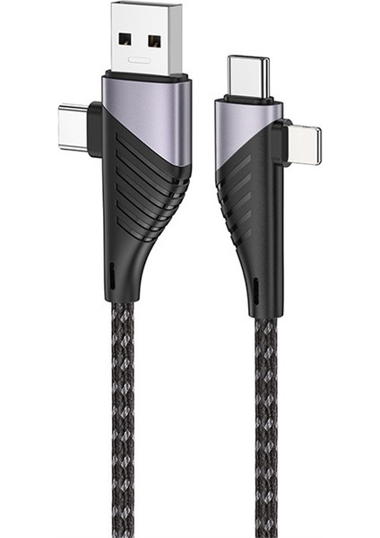 In 1usb C'den USB Tip C'ye Yıldırım Kablosu Pd 65W 20W Hızlı Şarj Şarj Kablosu IPhone Huawei Samsung Mi Redmi Kablosu (Yurt Dışından)