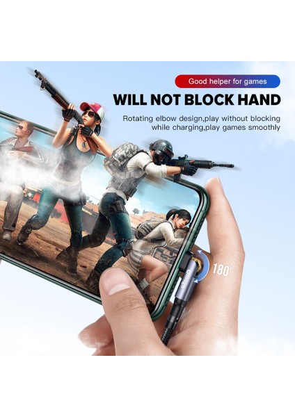 Elough USB Tip C Kablo USB C 3A Hızlı Şarj 3.0 Hızlı Şarj Kablosu Xiaomi Poco Realme Için Huawei Telefon Şarj Veri Kablosu Kablosu (Yurt Dışından) fırsatları