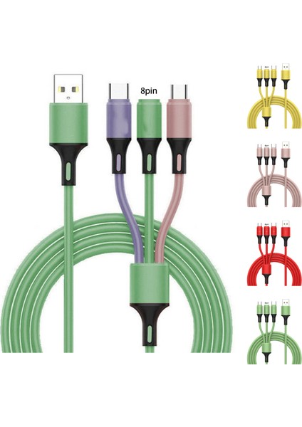 Veri Kablosu Kararlı Çıkış 8 Pinli Mikro USB Tip-C Telefon Dizüstü Bilgisayar Veri Kablosu (Yurt Dışından)